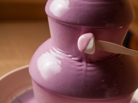 紫芋のチョコレートファウンテン